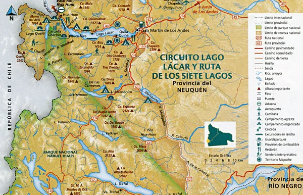 camino 7 lagos mapa