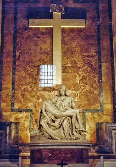 Roma: la Piedad de Miguel Angel en la Basílica de San Pedro