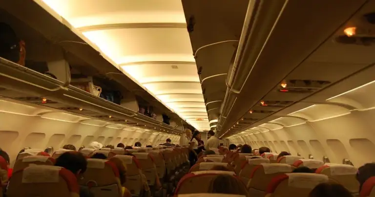 interior de un avión