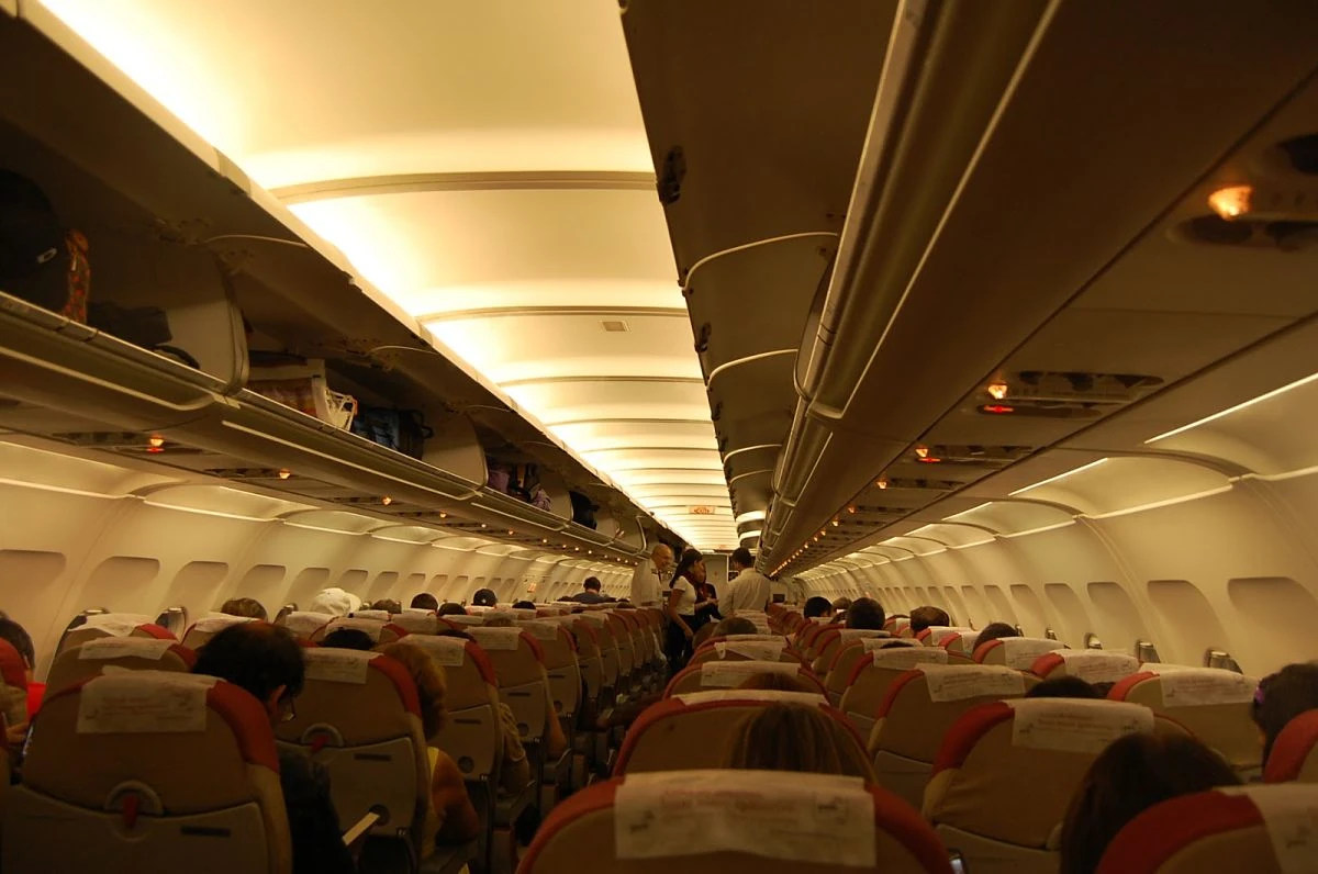 interior de un avión
