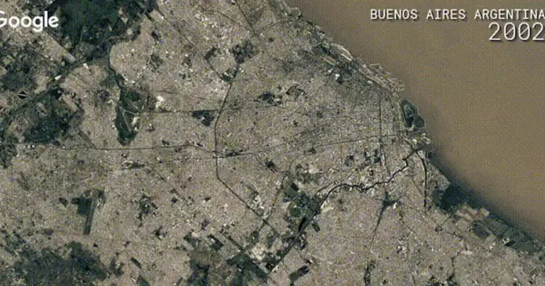 Imagen satelital de Buenos Aires de 2002 de Google