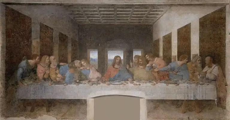 La última cena de Leonardo Da Vinci.