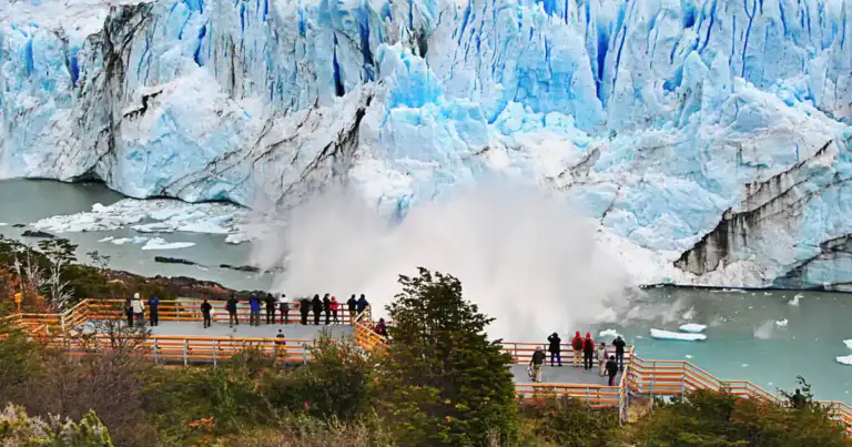 inicio de ruptura del glaciar perito moreno