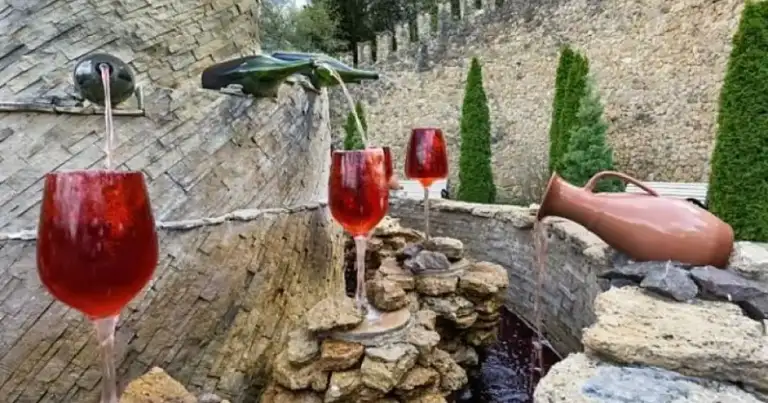 Fuente de vino en Italia