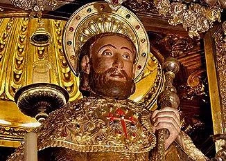 Icono religioso ortodoxo con halo dorado decorado