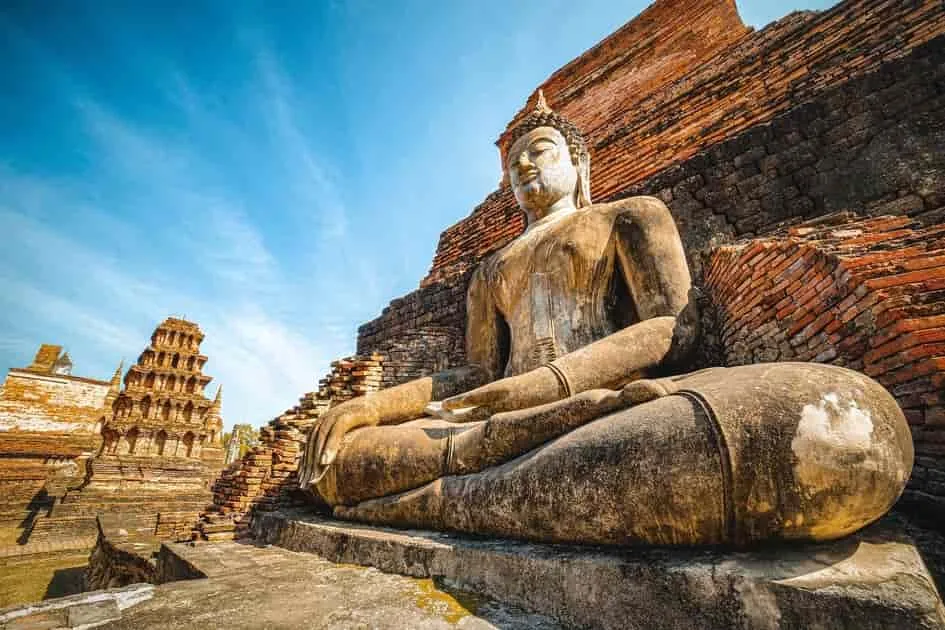 Gran estatua de Buda en Ayutthaya, Tailandia