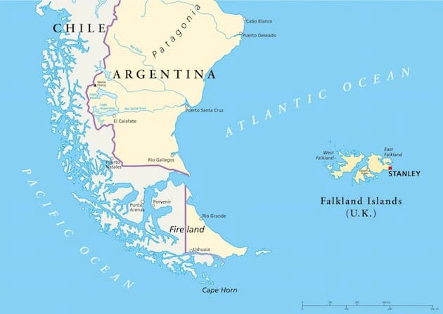 Mapa del cabo de horno Mapa cabo de horno