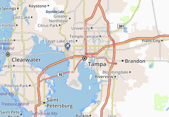 Mapa de Tampa: ubicación y principales zonas turísticas