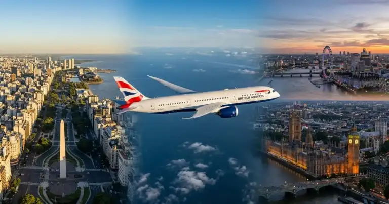 Avión de British Airways conecta Buenos Aires y Londres en una ruta sin escalas